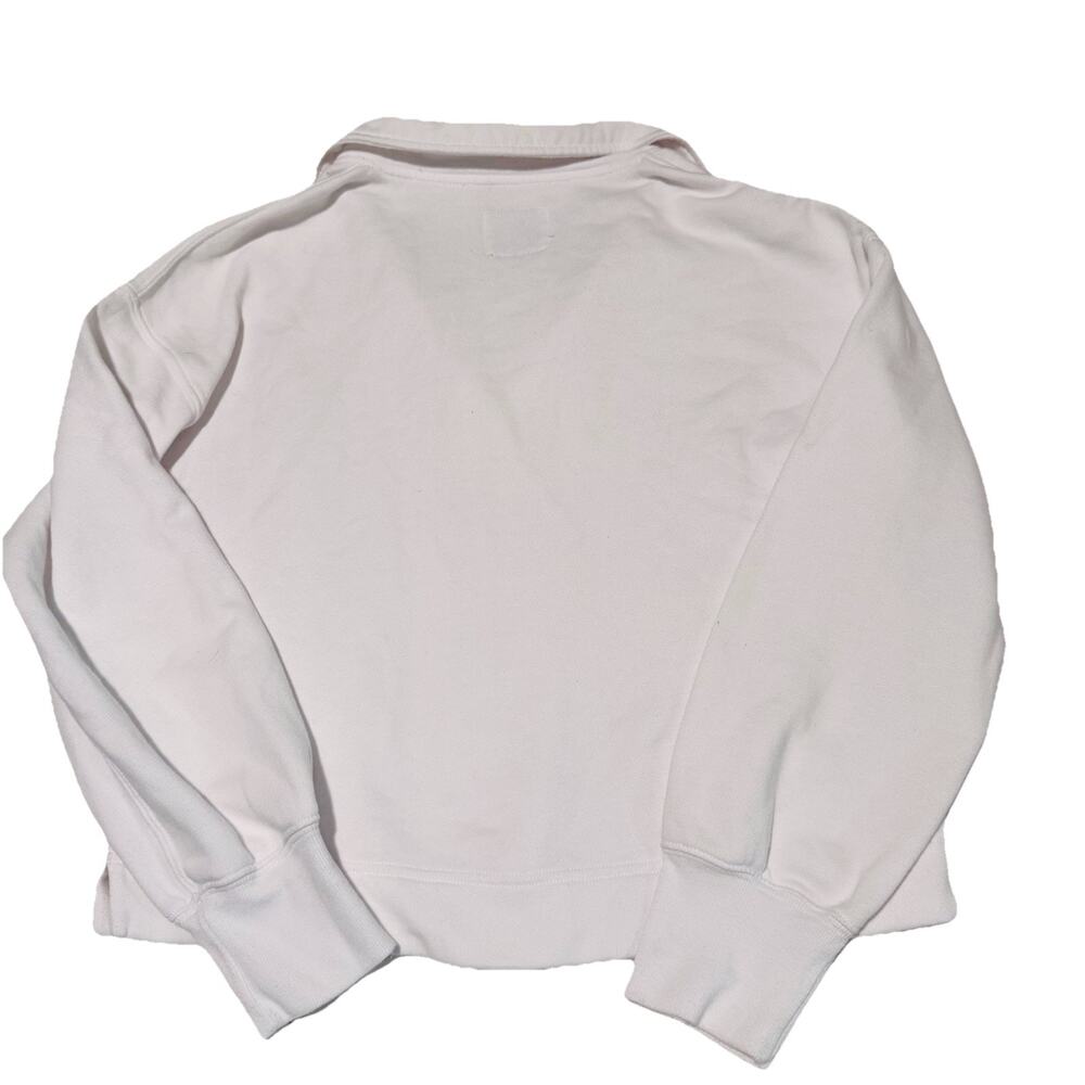 Abercrombie & Fitch Soft A&F Collection White Fleece Sweatshirt S Boxy Preppy - Picture 4 of 4